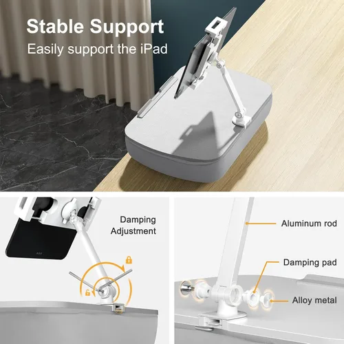 Miniatura 5 de ERGONOV Almohada de frijoles para regazo acogedora Kindle con soporte ajustable para brazo, soporte de tableta de 360°, se adapta a Kindle