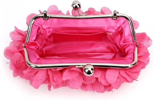 Miniatura 6 de Buddy - Bolso de mano de satén suave para mujer, con forma de rosa, para boda, fiesta