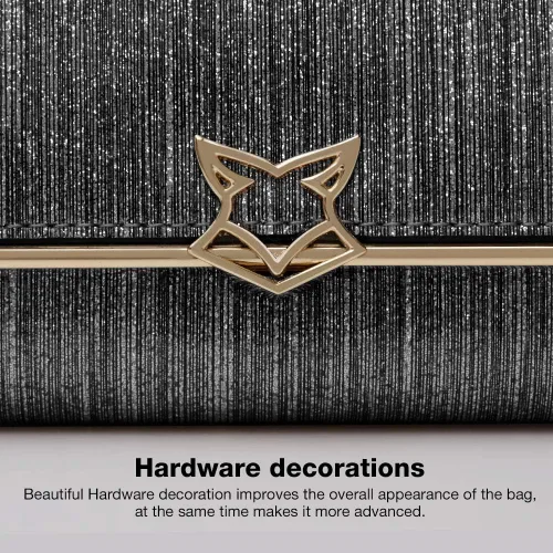 Miniatura 6 de FOXER Cartera de cuero para mujer, cartera de embrague plegable para mujer, talla única