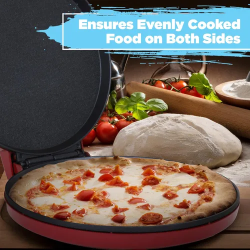 Miniatura 5 de Horno para Pizza Courant 30 cm Máquina para Pizzas, Nuevo y Mejorado con Manija de Enfriamiento Térmico Antiadherente, Horno para Pizza y Calzones