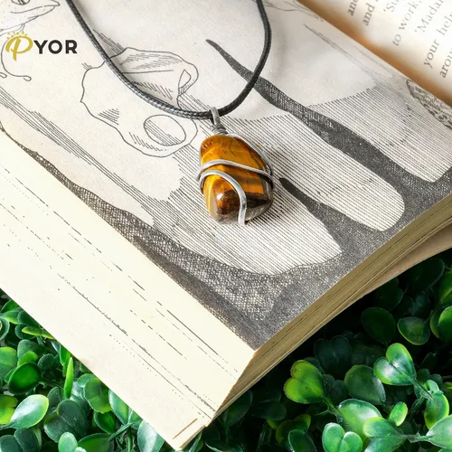 Miniatura 36 de PYOR Collar con colgante curativo de Reiki de cristal, gemas de buena suerte, prosperidad, riqueza, piedras preciosas naturales, collares de buena