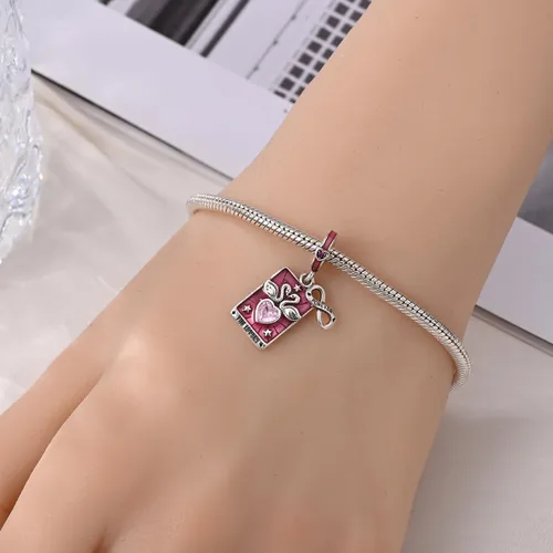 Miniatura 20 de KUNSIR Los abalorios se adaptan a pulseras Pandora para mujer, plata de ley 925, cuentas colgantes de joyería para niñas, dijes de feliz cumpleaños