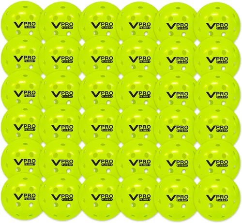 Miniatura 9 de Vulcan Pelota oficial de pickleball VPRO Flight Outdoor de The PPA Tour & MLP Paquete de bolas de 3, 6, 12, 36 y 100 Amarillo de alta Paquete