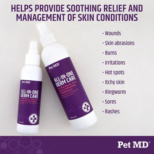 Miniatura 3 de Pet MD Cuidado Derm Care todo en uno – Spray de ácido hipocloroso para perros y todas las mascotas – Chupete de piel para perros y heridas