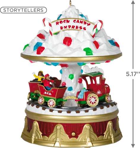 Miniatura 5 de Hallmark Keepsake Adorno de Navidad 2021, Carnaval de Navidad Rock Candy Express, Musical, Luz y Movimiento