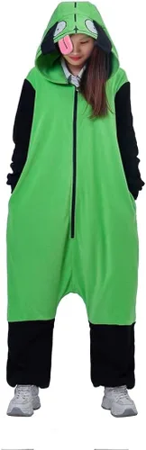 Miniatura 3 de Invader Cosplay Zim - Sudadera con capucha y cremallera para hombre, disfraz de Halloween