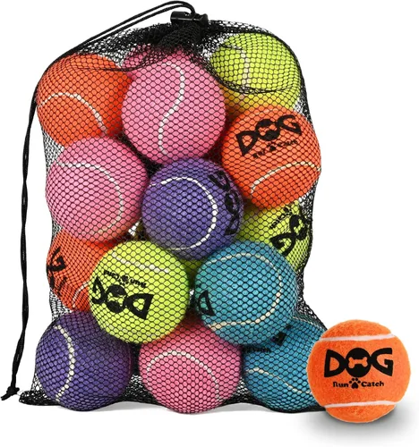 Miniatura 12 de INSUM Pelotas Chirriantes para Perros - Pelotas de Tenis Chirriantes para Perros, Amarillo Mediano - 6.35 cm, 20