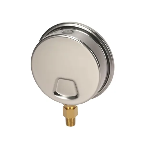 Miniatura 7 de MEASUREMAN Manómetro de plomería relleno de glicerina 0-15psi caja de acero inoxidable, esfera de 4 pulgadas, montaje inferior de latón NPT de 1/4
