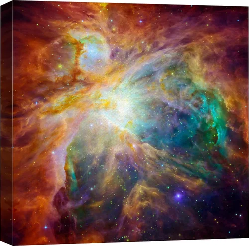 Lienzo decorativo con diseño de un hermoso paisaje, para la decoración del hogar, The Cosmic Cloud, 12" x 12"