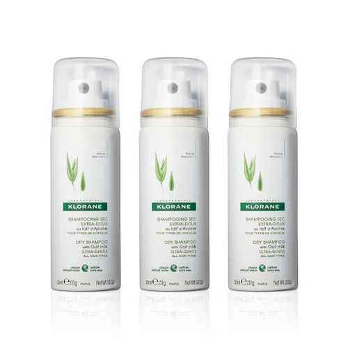 Klorane Ultra Gentle Dry Shampoo with Oat+ - Gentle Formula - Instantly Revives Hair and Eliminates Odor, Dirt, and Oils - Hypoallergenic & Vegan -
