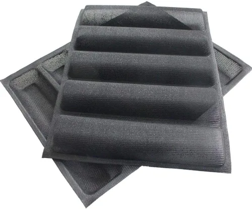 Miniatura 3 de FETESUR Molde para sándwich de silicona perforada para hornear pan de baguette francés, tapete para alimentos, 5 forros antiadherentes para hornear