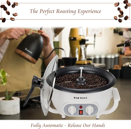 Miniatura 5 de Tostadores de café mejorados para uso doméstico de 110 V, tostadora de café doméstica con temporizador, tostador de granos de café de lotes grandes