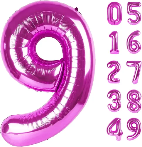 Miniatura 369 de Globo de cumpleaños número 4 dorado de 40 pulgadas, globos gigantes del número cuatro 14 24 34 40 44 2024, globos grandes de lámina de mylar para Oro