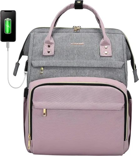Miniatura 25 de LOVEVOOK - Mochila para ordenador portátil para mujer, de moda, de negocios, de viaje, mochila para estudiantes, mochila de trabajo para profesores