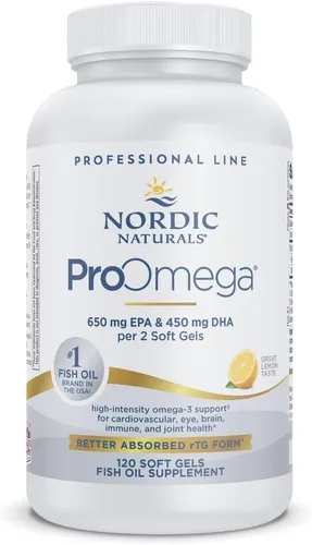 Miniatura 11 de Nordic Naturals ProOmega, sabor a limón, 210 geles suaves, 1000 mg de omega-3, aceite de pescado de alta potencia con EPA y DHA, promueve la salud