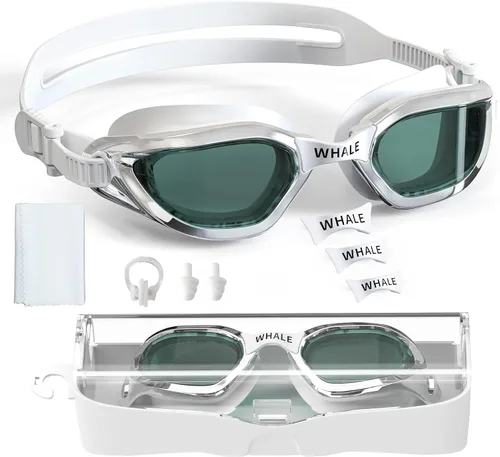 Miniatura 11 de Whale Gafas de natación para niños, 100% protección UV y antivaho - Sello de silicona ultra suave, para edades de 4 a 14 años dorado brillante