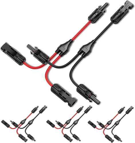 Miniatura 10 de Conectores solares de Bateria Power 30A en Y-Rama, cable adaptador paralelo de panel solar, conectores de cable de panel solar en par para panel