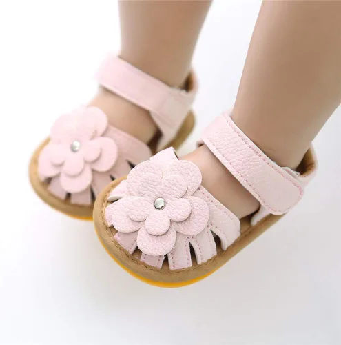 Miniatura 188 de Meckior Sandalias de verano con punta abierta y suave de piel sintética para bebés y niñas pequeñas