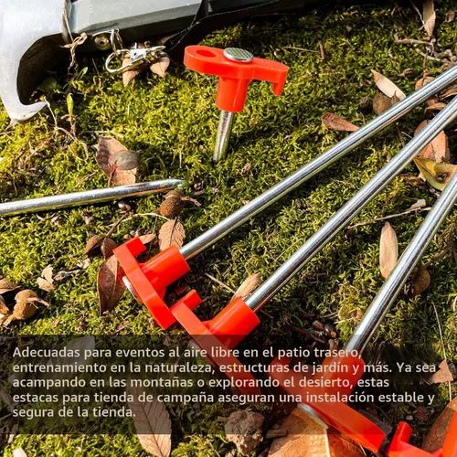 Miniatura 6 de 10 PCS Estacas para Tienda de Campaña de Servicio Pesado Estacas para Tienda de Campaña de 7 Pulgadas de Metal Antioxidante Clavijas para Tienda