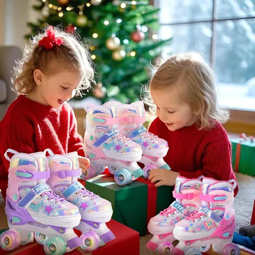 Miniatura 9 de SULIFEEL - Patines ajustables para niños para niños de 3-5, 5-8, 6-12 años con ruedas iluminadas ajustables de 4 tamaños, el mejor regalo para niños