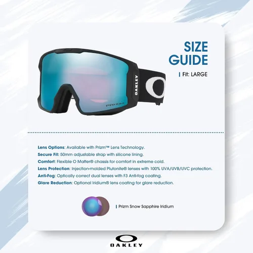 Miniatura 5 de Oakley Line Miner - Gafas de esquí grandes y medianas para hombres y mujeres, OO7070, OO7093 + paquete con kit de lentes de diseñador iWear
