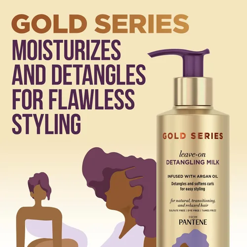 Miniatura 2 de Pantene Serie Oro Tratamiento capilar con leche para desenredar el cabello rizado, natural y con textura, 7.6 fl oz Desenredante para cabello