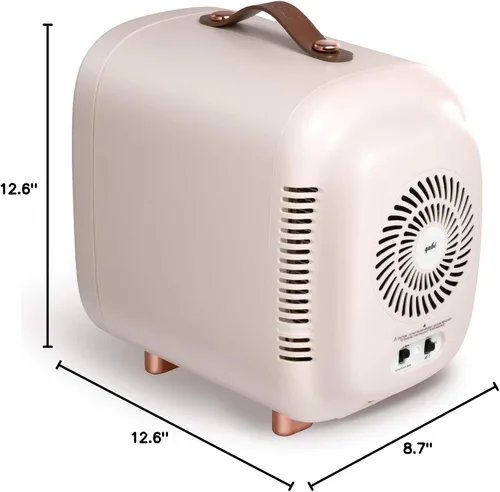 Miniatura 5 de QUBI Mini nevera, refrigerador compacto profesional para el cuidado de la piel, mini cosméticos, maquillaje, 5 litros (blanco crema, 5L)