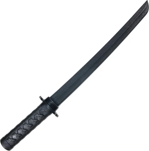 Miniatura 2 de E-BOGU Katana de práctica de polipropileno estilo Mokume (62.2 cm) con vaina Saya negra