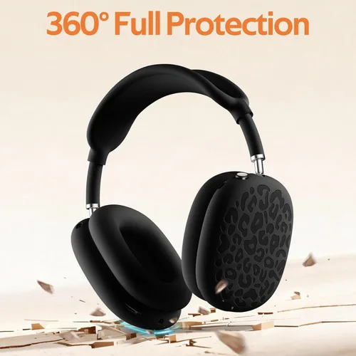Miniatura 6 de Funda de silicona de leopardo para auriculares AirPods Max, funda para almohadillas para los oídos, funda para auriculares y diadema para AirPod Max