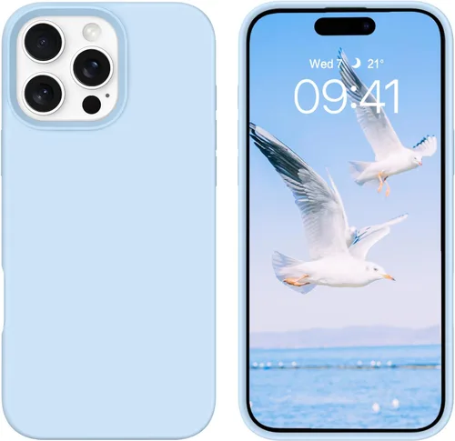 Miniatura 67 de GUAGUA Funda compatible con iPhone 17 Pro Max de 6.9 pulgadas, silicona líquida, goma de gel suave, delgada, forro de microfibra delgada