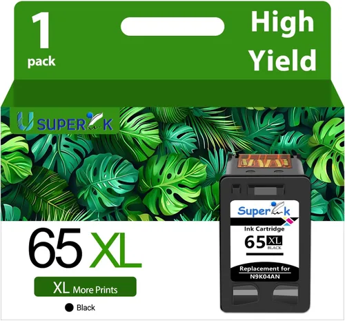 SuperInk Cartucho de tinta remanufacturado 65XL para HP 65 65 XL compatible con HP Envy 5055 5058 5052 DeskJet 3755 2622 2655 2624 3720 3721 3722