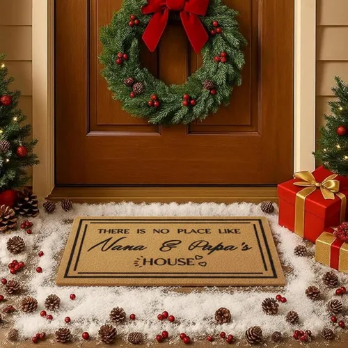 Miniatura 8 de Gejoy Felpudo de 18 x 29.5 pulgadas, para el Día de la Madre de los nietos, con texto en inglés "There No Place Like Nan and Papas House", tapete