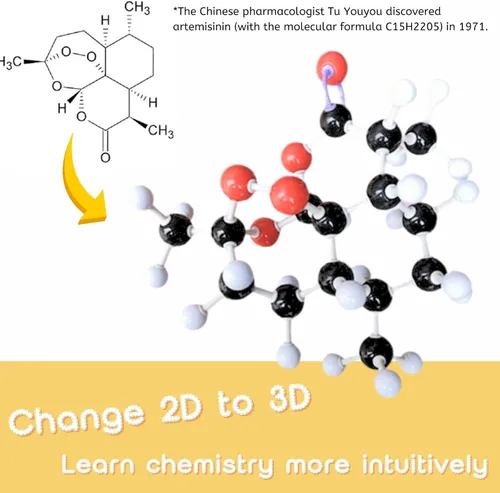 Miniatura 5 de Kit de modelo molecular de química, con C60, átomos, enlaces, kit de construcción de estructuras moleculares para aprendizaje de química, kits