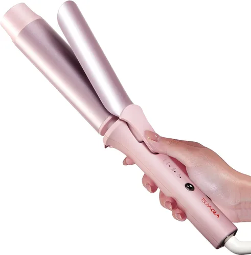 TSUYAGLA - Varita grande para rizar el cabello, rizador de 1.6 pulgadas de barril grande, rizador cerámico iónico de 40 millones con 3 temperaturas,