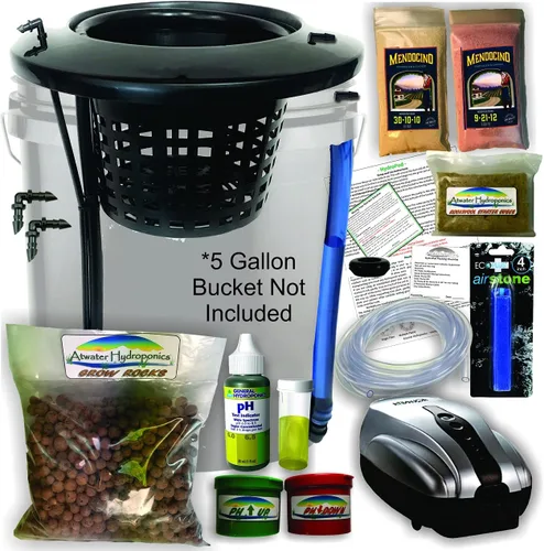 Miniatura 2 de The Atwater HydroPod - Sistema de jardín hidropónico de goteo de doble DWC para cultivo de agua profunda/recirculación - Cubo de burbujas - Sistema