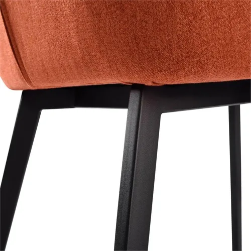 Miniatura 10 de Armen Living Silla de comedor Maine, tapicería de tela naranja, altura del asiento de 18.5 pulgadas