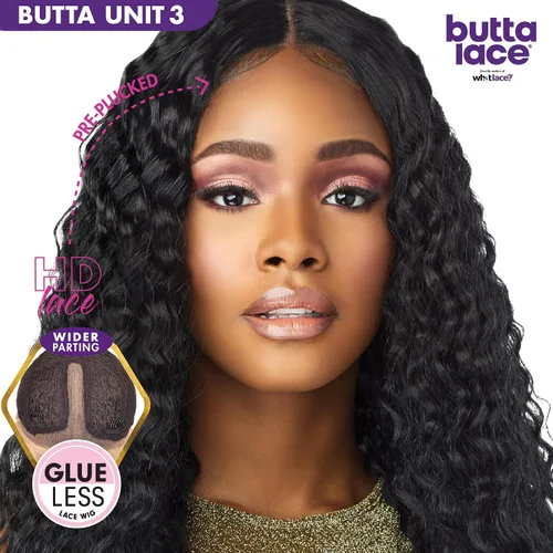 Miniatura 2 de Sensationnel Butta Lace Wigs - Unidad 3 Extra Ancha Raya Profunda de 5 Pulgadas Peluca Sintética Línea de Cabello Predesfilada Sin Pegamento Frente