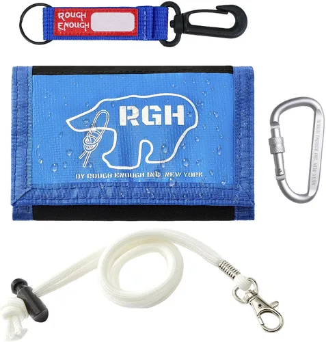 Rough Enough - Carteras para niños y adolescentes con cordón que brillan en la oscuridad, regalos novedosos para niños, Azul, Casual