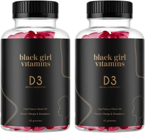 Miniatura 7 de Black Girl Vitamins - Gomitas de vitamina D3, para apoyo inmunológico, energético y óseo, 2000 UI (50 mcg) de vitamina D por porción, gomitas