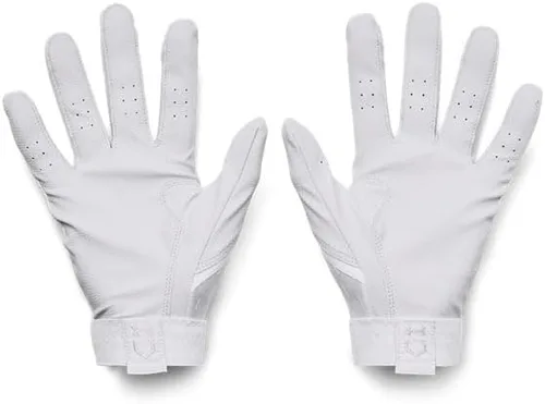 Miniatura 2 de Under Armour Guantes de béisbol Clean Up para hombre (100) blanco / plata metálica / plata metálica