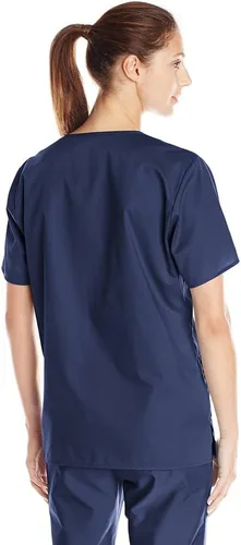 Miniatura 2 de WonderWink Camiseta unisex con cuello en V