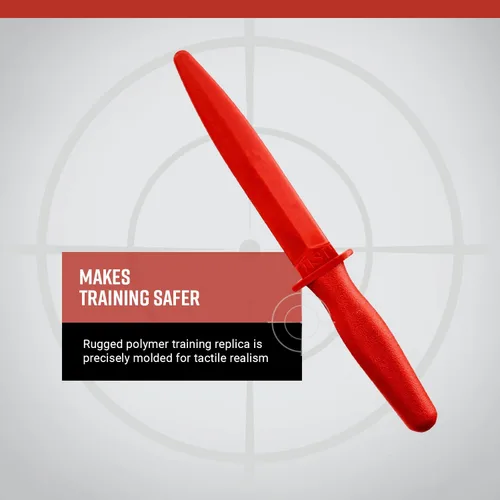Miniatura 3 de ASP Cuchillo rojo para entrenamiento y práctica con artes marciales, defensa, utilería, táctica, aplicación de la ley, militares