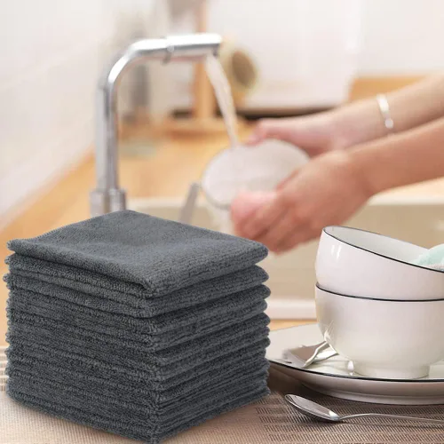 Miniatura 6 de SINLAND Paño de limpieza de microfibra súper absorbente, paños de cocina de secado rápido, sin rayas, paños de vidrio, 12 x 12 pulgadas, paquete