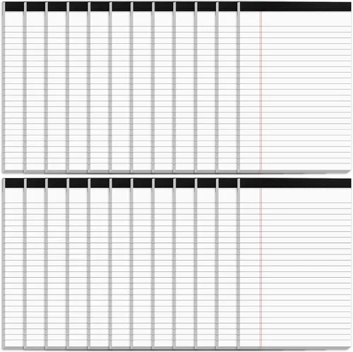 Miniatura 8 de Nichela Blocs de Notas de 5" x 8" Paquete de 6 Blocs Legales de Rayas Estrechas con Perforaciones 30 Hojas Blocs Pequeños para Escribir Papel