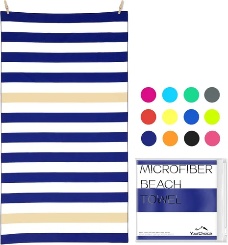 Miniatura 18 de Your Choice - Juego de toallas de microfibra de secado rápido para playa, viajes, natación, piscina, campamento, actividades al aire libre y toalla