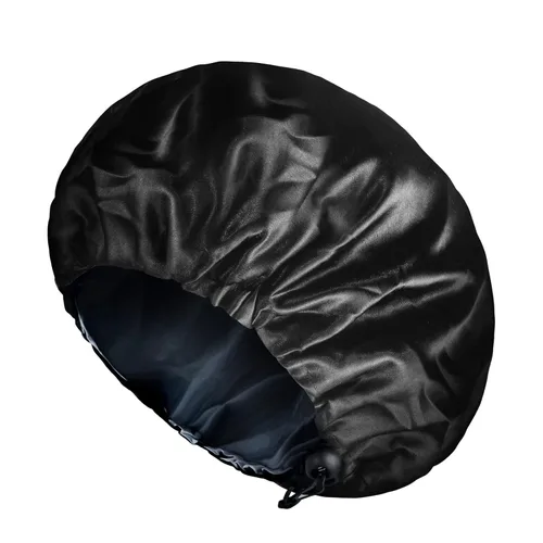Miniatura 7 de Gorros de ducha para mujer, extra grande, ajustable, impermeable, reutilizable, gorro de ducha para mujeres y niñas, cabello largo y grueso, gorros
