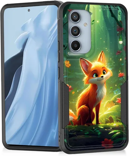 Miniatura 130 de Funda para Galaxy A14 5G, resistente de doble capa híbrida de policarbonato duro, goma suave, a prueba de golpes, funda protectora resistente