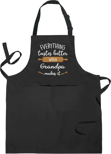 Miniatura 13 de Delantal para abuelo, regalos para abuelos, regalos para abuelos de nietos, delantales de cocina para hombres