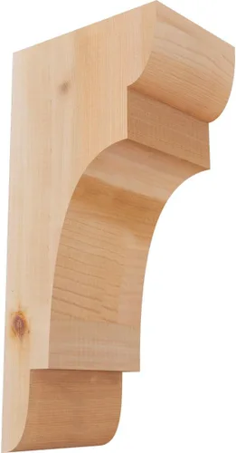 Miniatura 80 de Ekena Millwork COR04X12X12NEB00RWR 4 pulgadas de ancho x 12 pulgadas de profundidad x 12 pulgadas de alto New Brighton Rough Sawn Corbel, cedro rojo