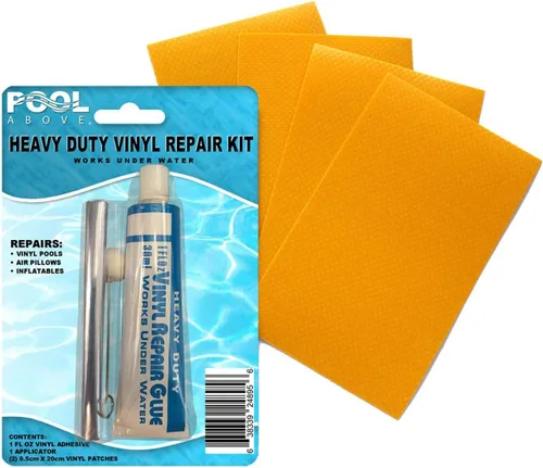 Miniatura 15 de Kit de parches de reparación de vinilo resistente Pegamento adhesivo de cemento de vinilo y parches de colores para inflables, barcos, balsas